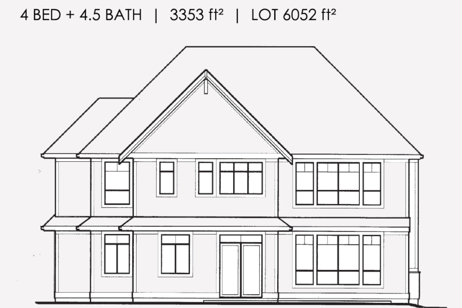 4 Bed + 4.5 Bath, Semiahmoo: 3353 ft² / Lot Size: 6052 ft²